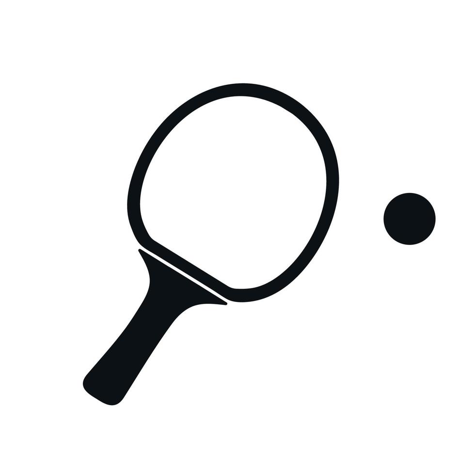 icône de ping-pong dans un style plat branché isolé sur fond blanc. symbole sportif pour votre conception web, logo, interface utilisateur. illustration vectorielle vecteur