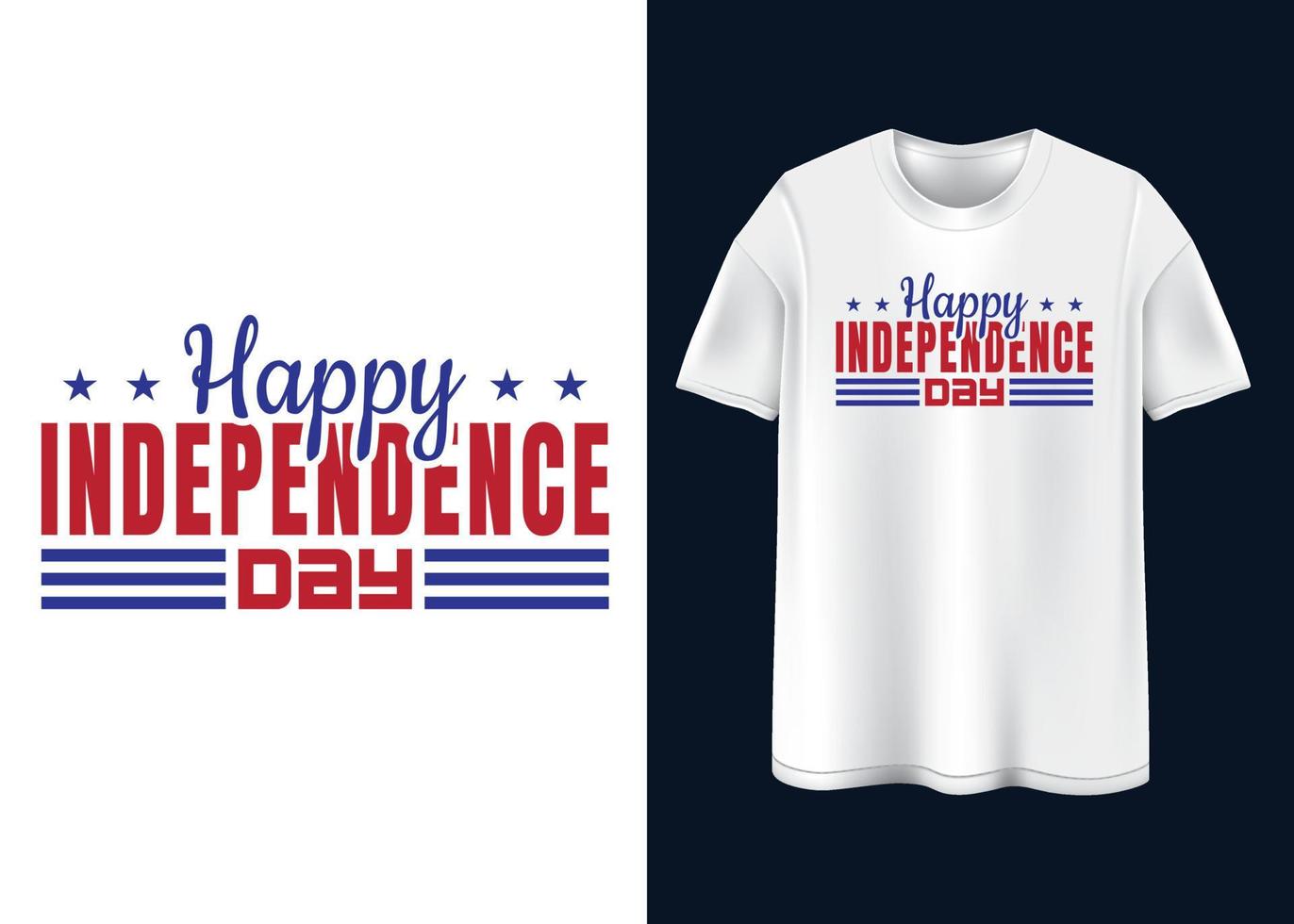 conception de t-shirt joyeux jour de l'indépendance vecteur