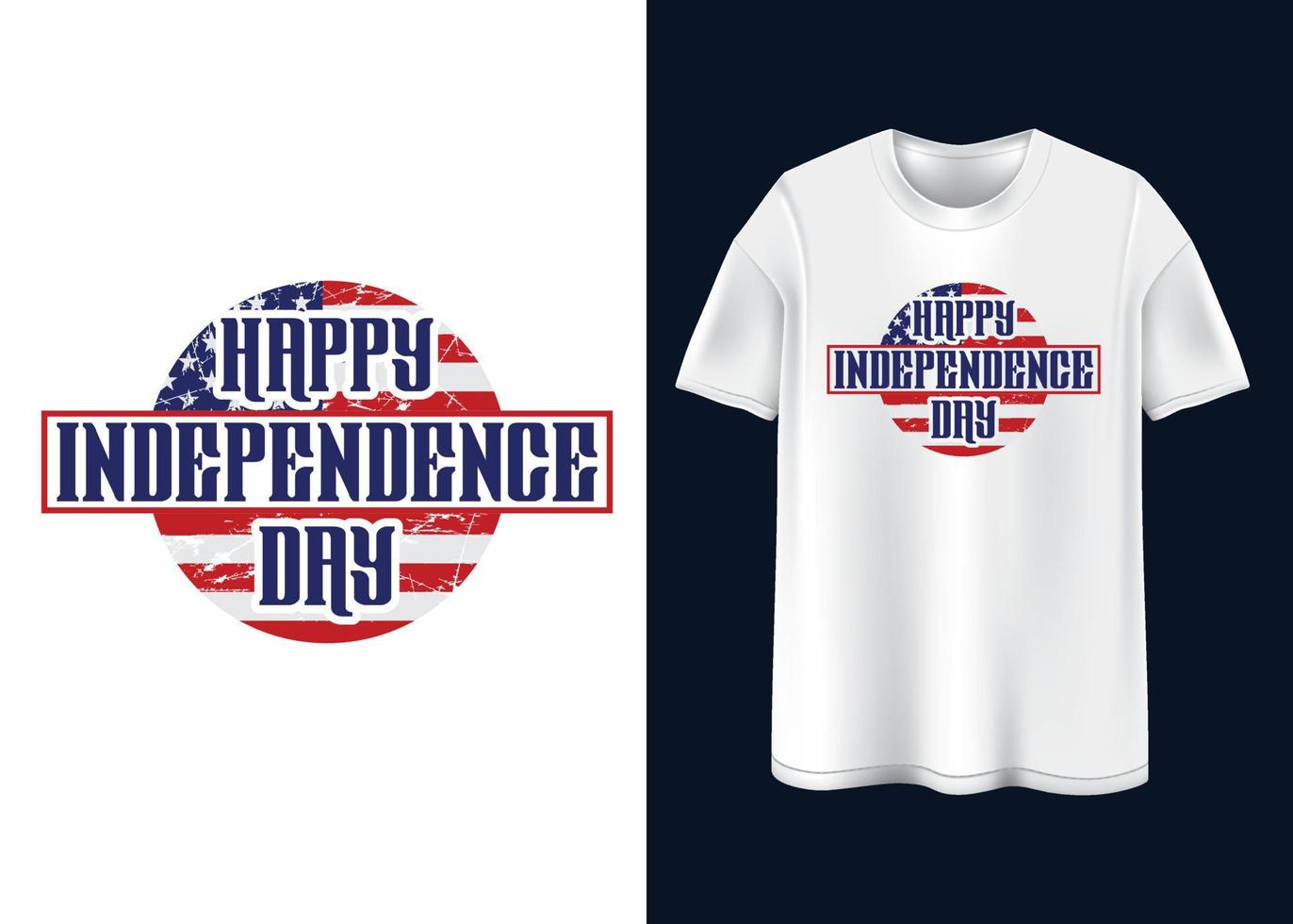 conception de t-shirt joyeux jour de l'indépendance vecteur