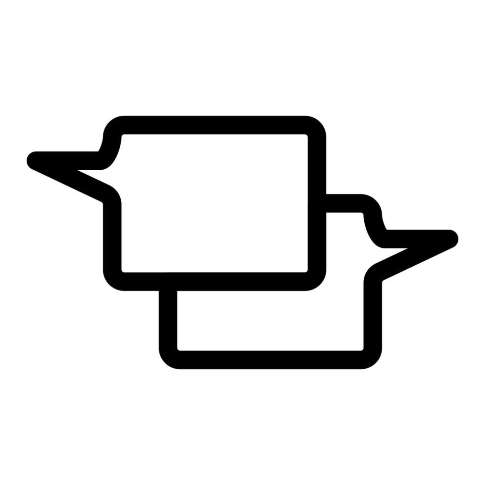 ligne d'icône en ligne parlante isolée sur fond blanc. icône noire plate mince sur le style de contour moderne. symbole linéaire et trait modifiable. illustration vectorielle de trait parfait simple et pixel vecteur