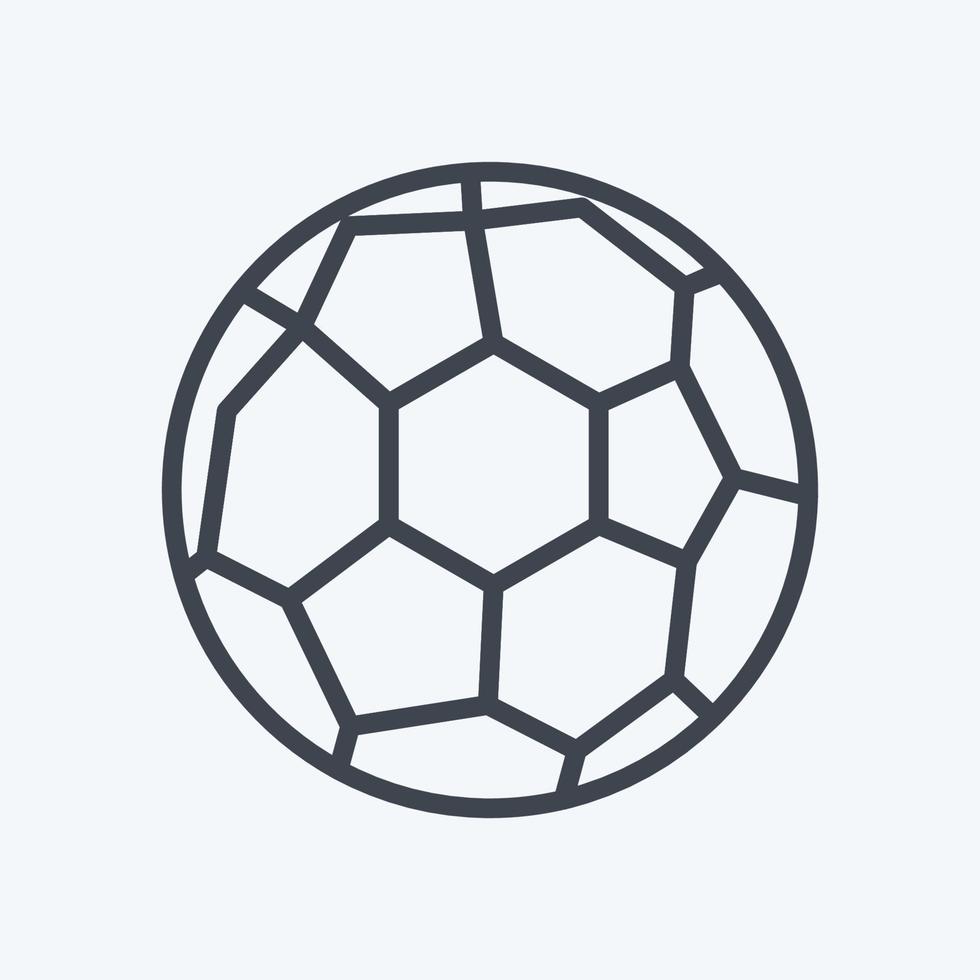 icône ballon de football. lié au symbole de l'équipement sportif. style de ligne. conception simple modifiable. simple illustration vecteur
