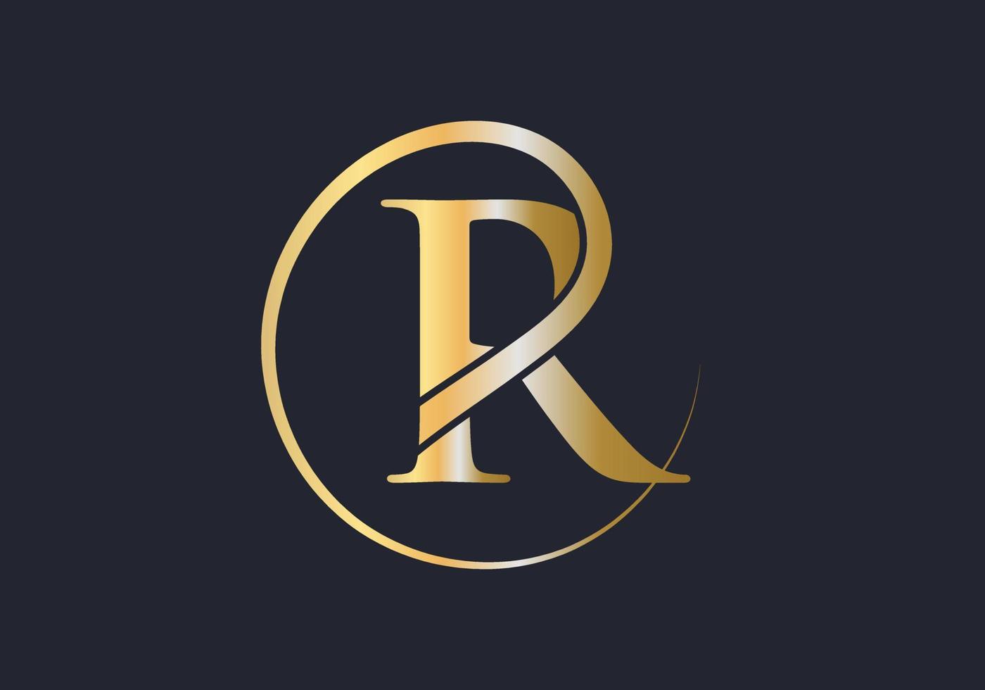 logo de lettre r de luxe. logotype r pour symbole de mode élégant et stylé vecteur