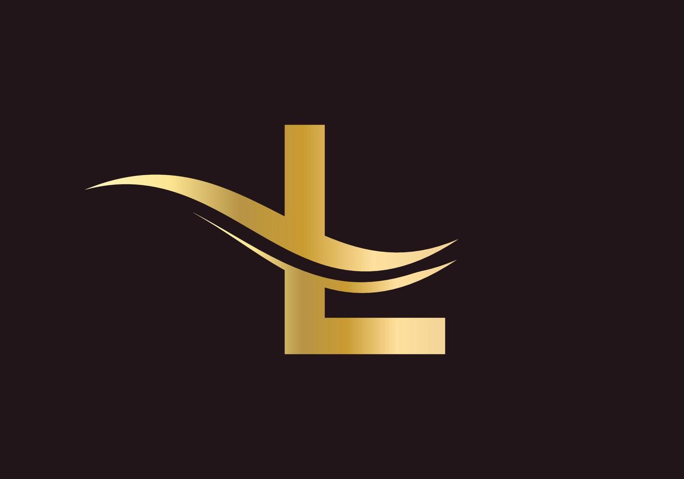 lettre l logo concept de luxe vecteur