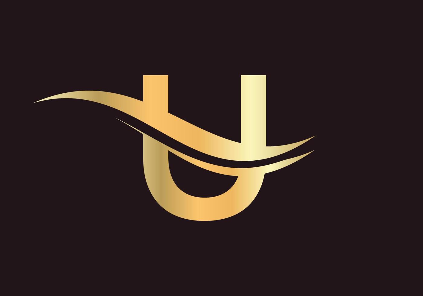 lettre u logo concept de luxe vecteur
