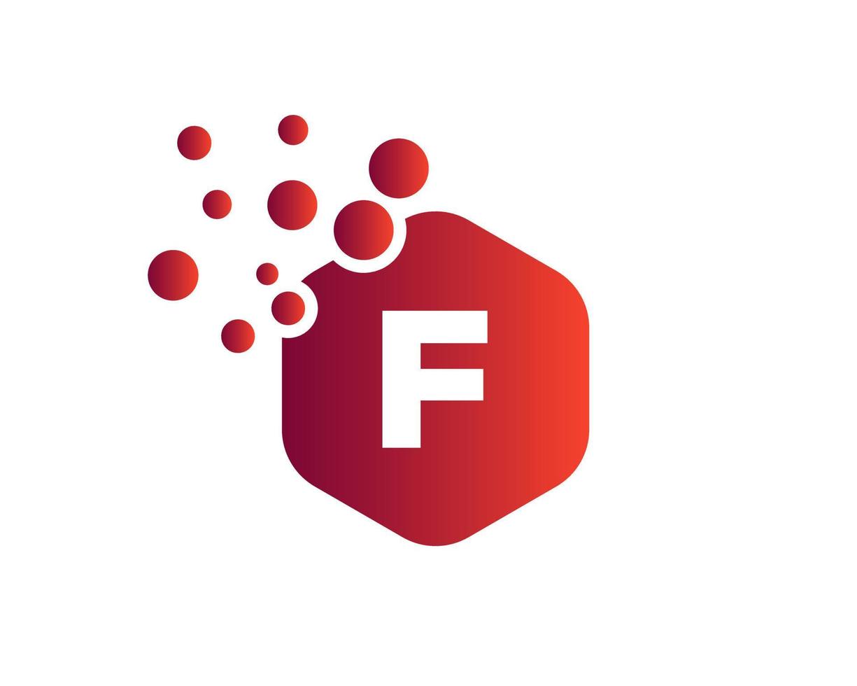 logo de la lettre f pour le symbole de la technologie vecteur
