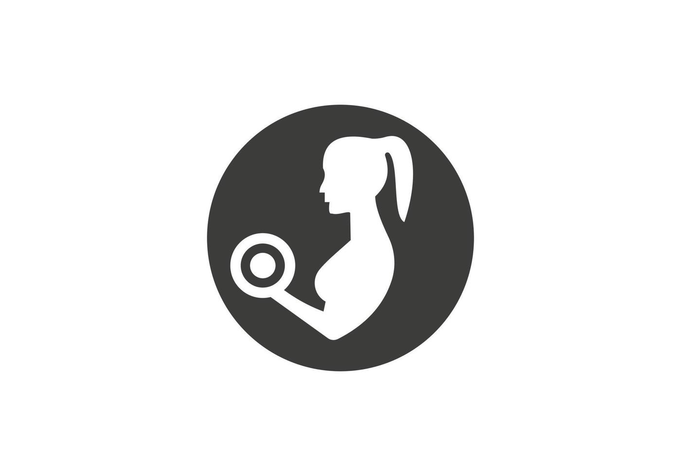 logo de la salle de remise en forme. modèle de conception de vecteur de personnage de silhouette de femme de remise en forme, logo de remise en forme