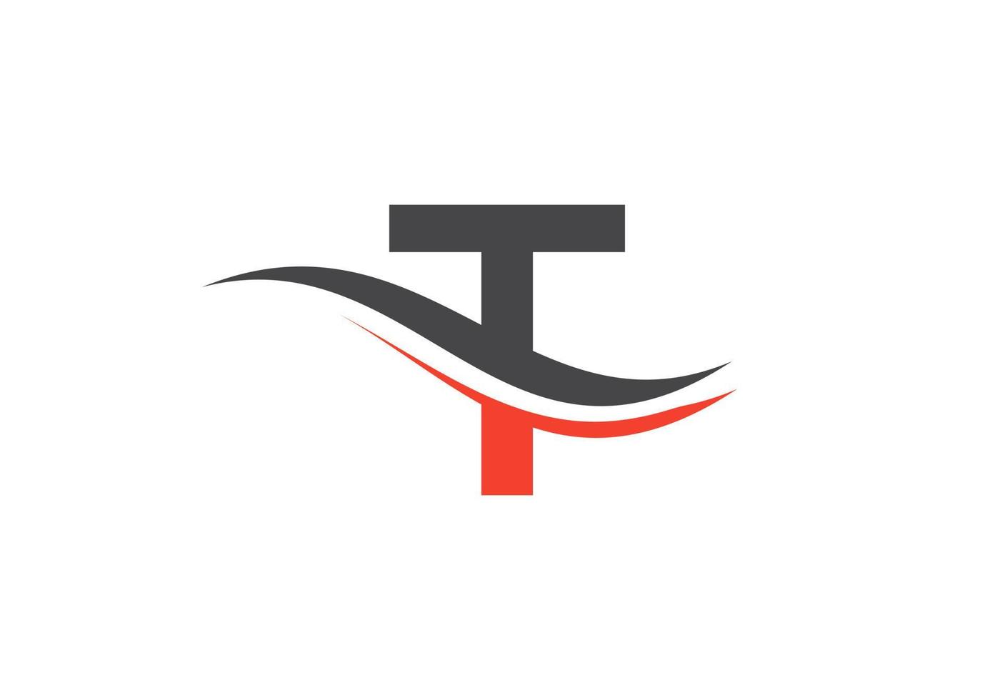 création de logo monogramme t pour l'identité de l'entreprise et de l'entreprise vecteur