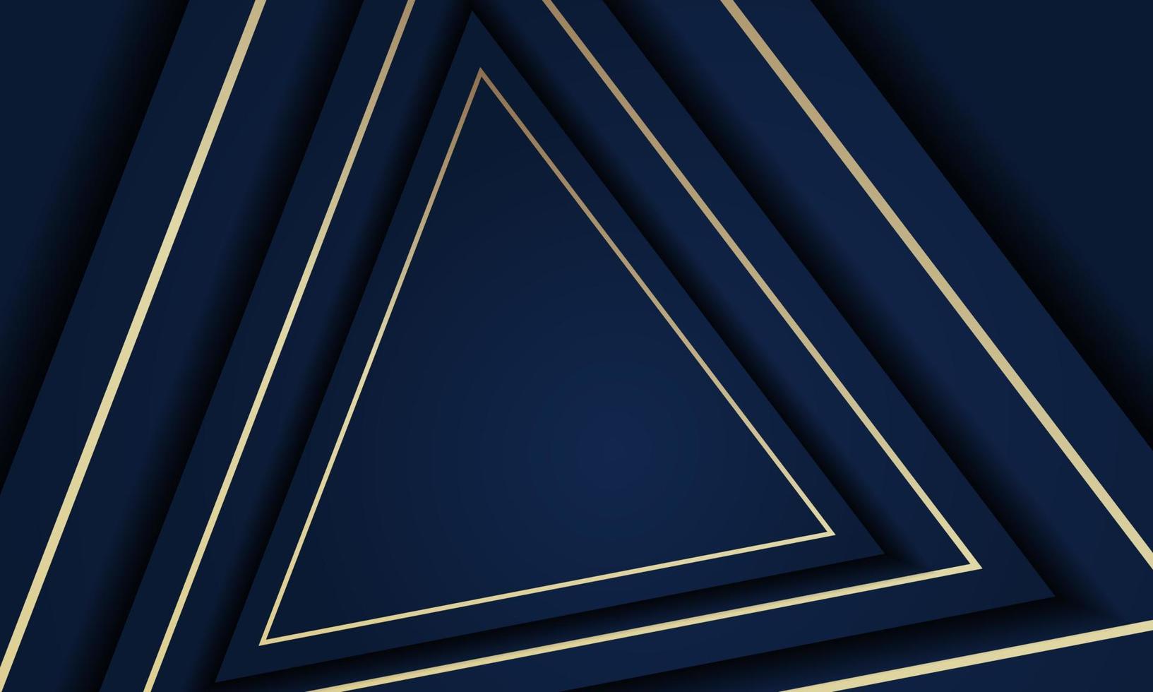 illustration abstraite triangle bleu lumière luxe or ligne fond vecteur