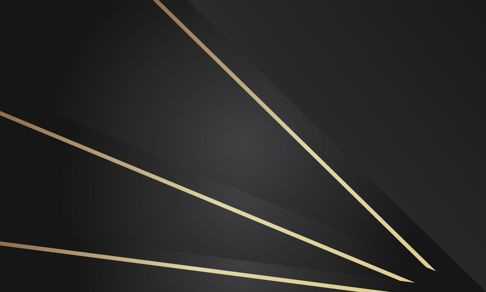 illustration style moderne lignes dorées luxe ondulé sur fond noir chevauchement vecteur
