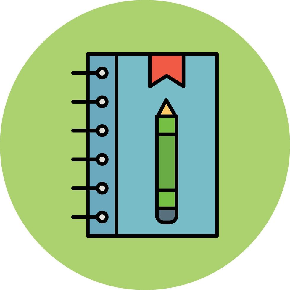 icône de vecteur de cahier