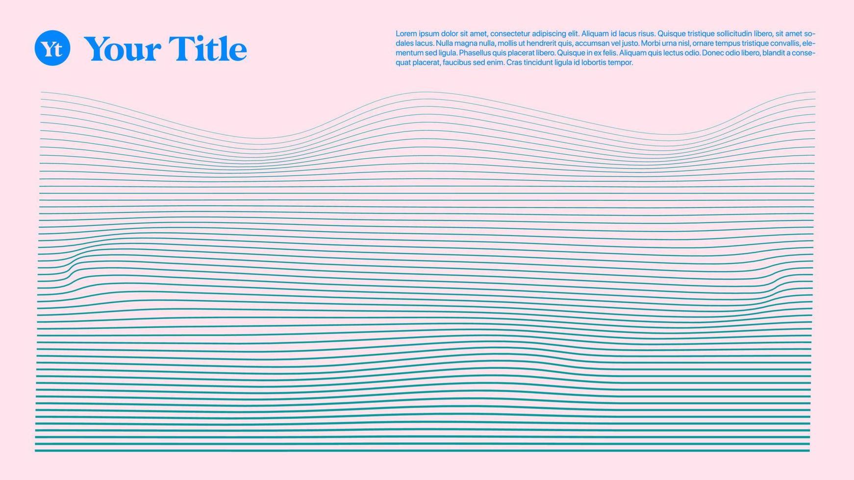 ligne d'onde de particules bleues abstraites vectorielles sur fond pastel rose avec espace de copie de titre vecteur