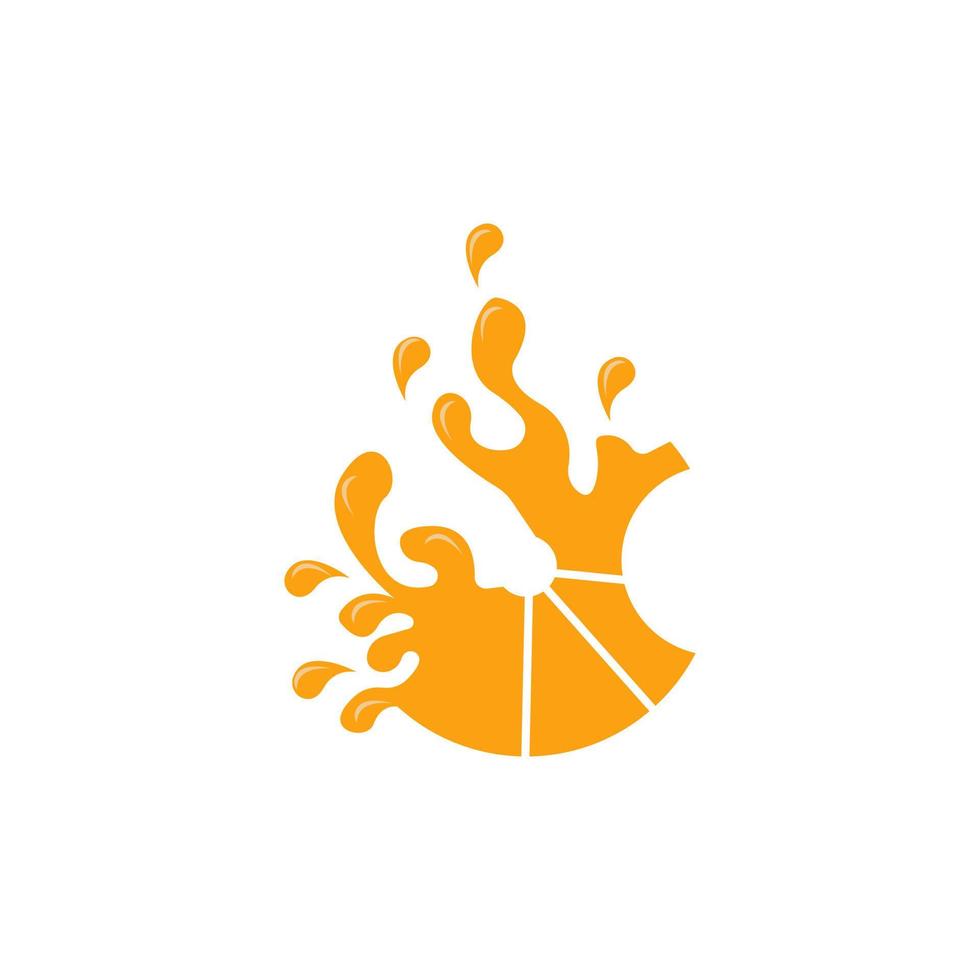 logo icône éclaboussure d'eau orange vecteur