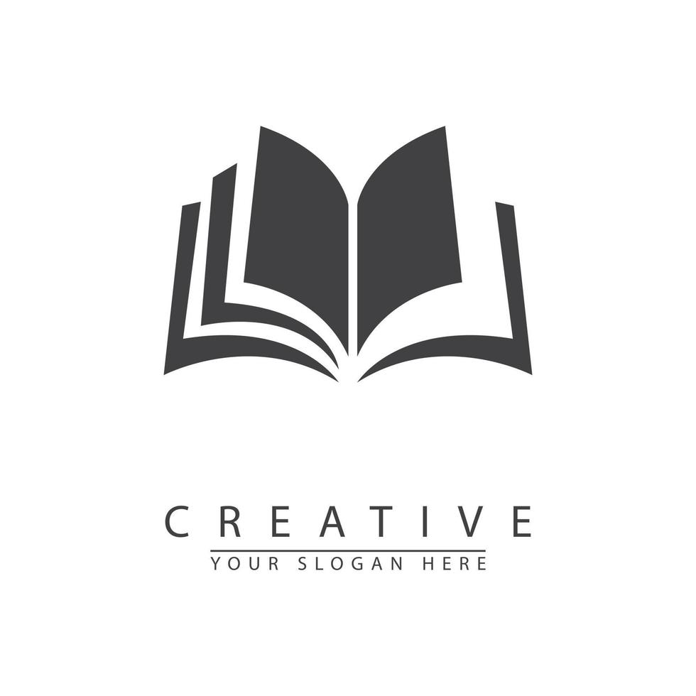 icône de signe de livre ouvert ou création de logo avec dessin vectoriel de couleur noire unique