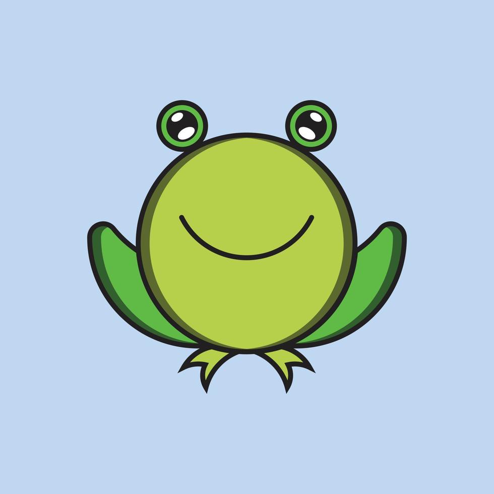 vecteur d'icône logo grenouille abstraite.