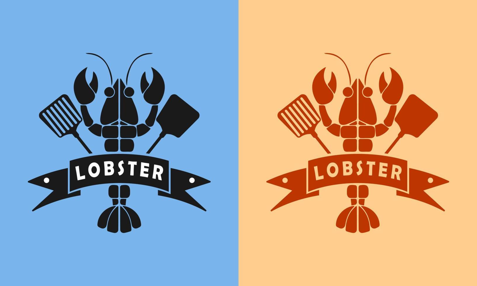 logo de homard vectoriel pour fruits de mer et restaurant