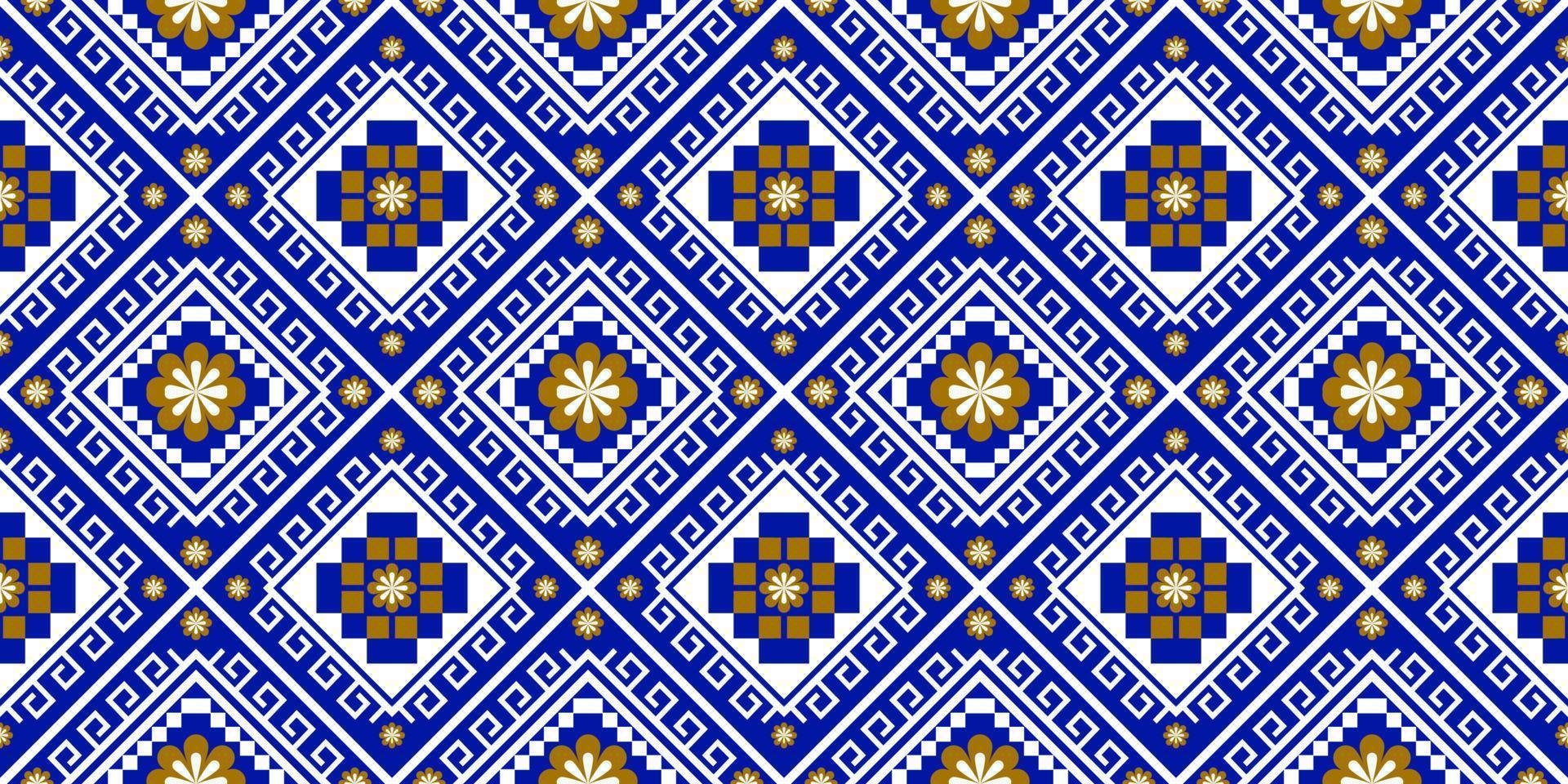 Motif géométrique ethnique oriental Afrique du Sud conception traditionnelle pour le fond Tapis Papier peint Chemise Chemise Batik Motif Vecteur Illustration Broderie