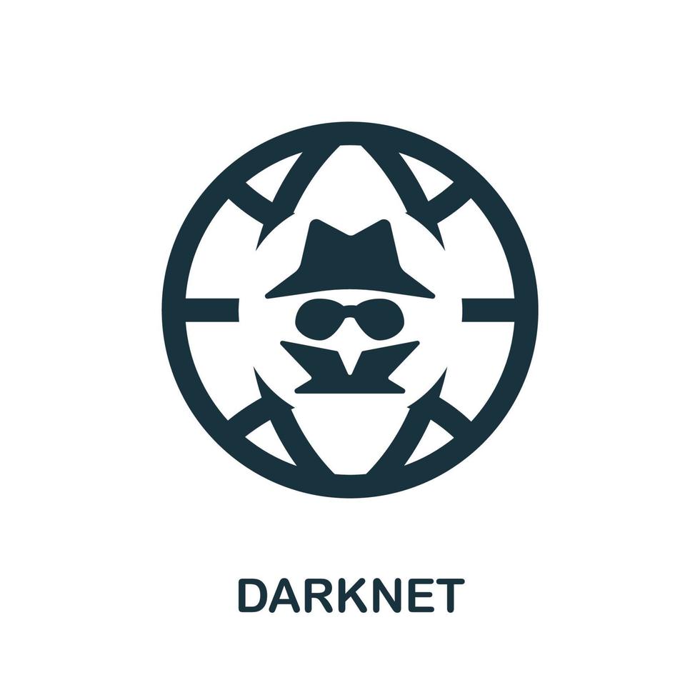 icône darknet. symbole darknet d'élément de ligne simple pour les modèles, la conception Web et les infographies vecteur