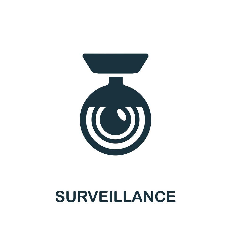 icône de surveillance. élément simple de la collection de casino. icône de surveillance créative pour la conception Web, les modèles, les infographies et plus encore vecteur