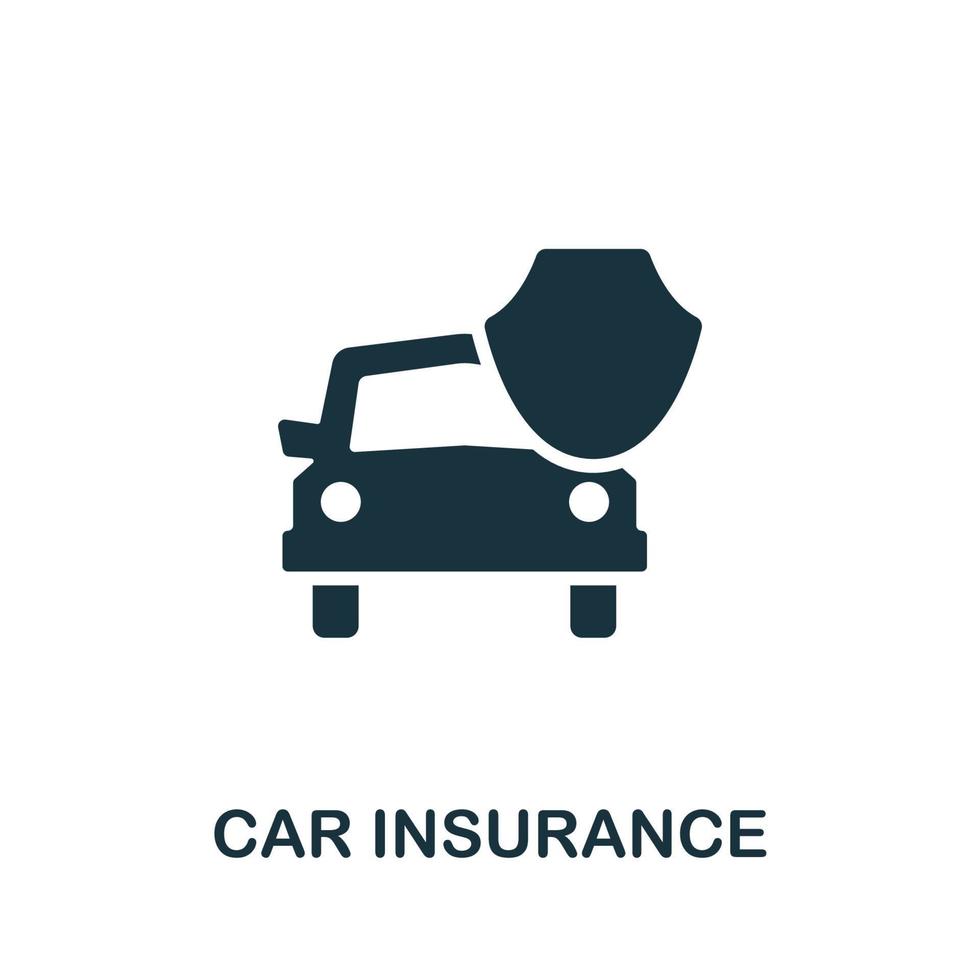 icône d'assurance automobile. élément simple de la collection d'autopartage. icône d'assurance automobile créative pour la conception Web, les modèles, les infographies et plus encore vecteur