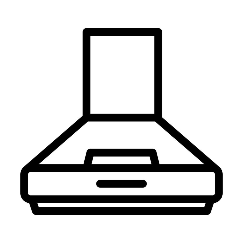 illustration vectorielle de l'icône de la ligne de la hotte aspirante vecteur