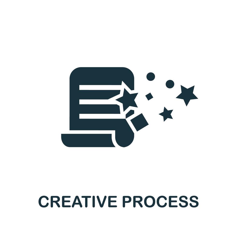 icône de processus créatif. illustration simple de la collection de packages créatifs. icône de processus créatif créatif pour la conception Web, les modèles, les infographies et plus encore vecteur