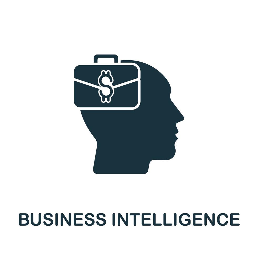 icône de business intelligence de la collection de numérisation. icône d'intelligence d'affaires en ligne simple pour les modèles, la conception Web vecteur