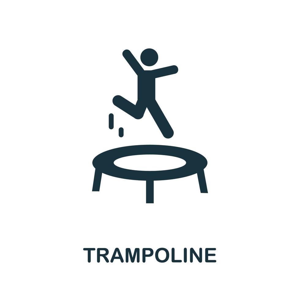 icône de trampoline. élément simple de la collection de parc d'attractions. icône de trampoline créative pour la conception Web, les modèles, les infographies et plus encore vecteur