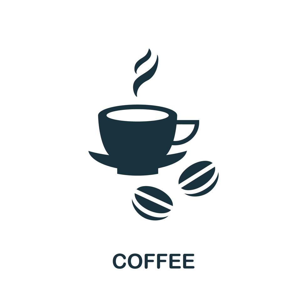 icône de café. élément simple de la collection de boissons. icône de café créatif pour la conception Web, les modèles, les infographies et plus encore vecteur