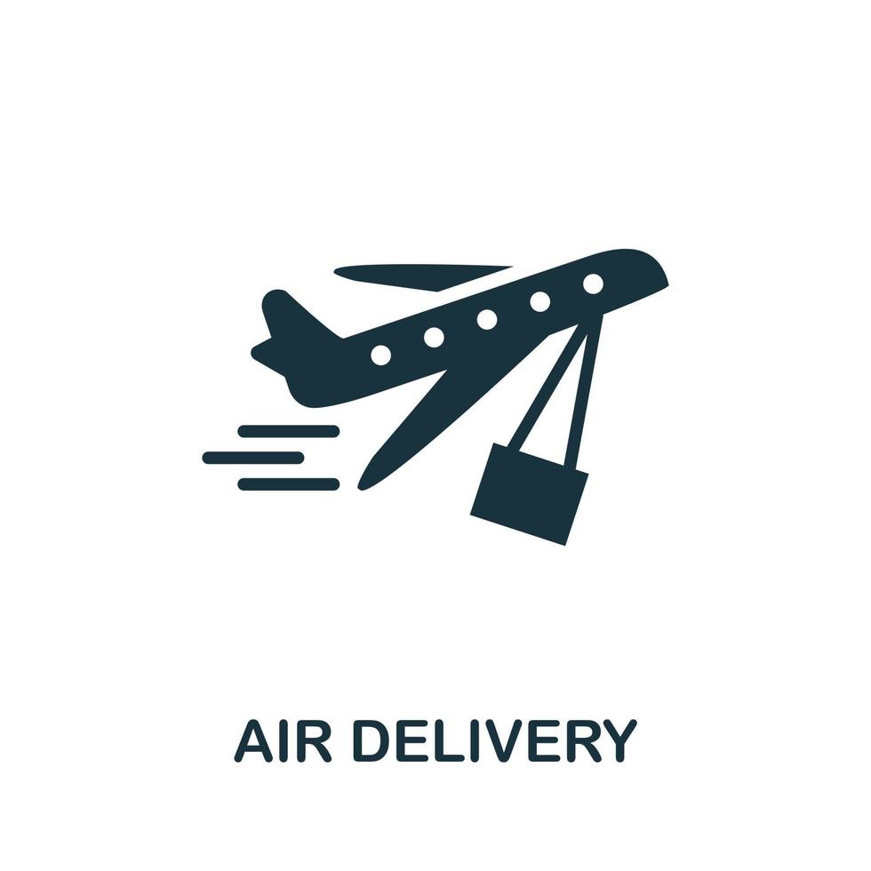 icône de livraison d'air. élément simple de la collecte de livraison. icône de livraison aérienne créative pour la conception Web, les modèles, les infographies et plus encore vecteur