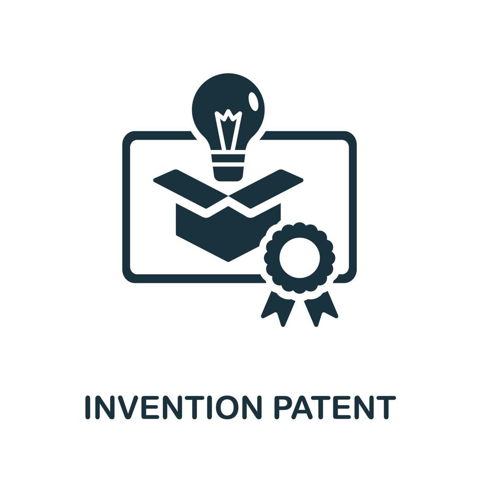icône de brevet d'invention. illustration simple de la collection de droit numérique. icône de brevet d'invention créative pour la conception Web, les modèles, les infographies et plus encore vecteur
