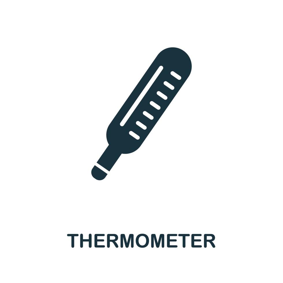 icône du thermomètre. élément simple de la collection de santé numérique. icône de thermomètre créatif pour la conception Web, les modèles, les infographies et plus encore vecteur