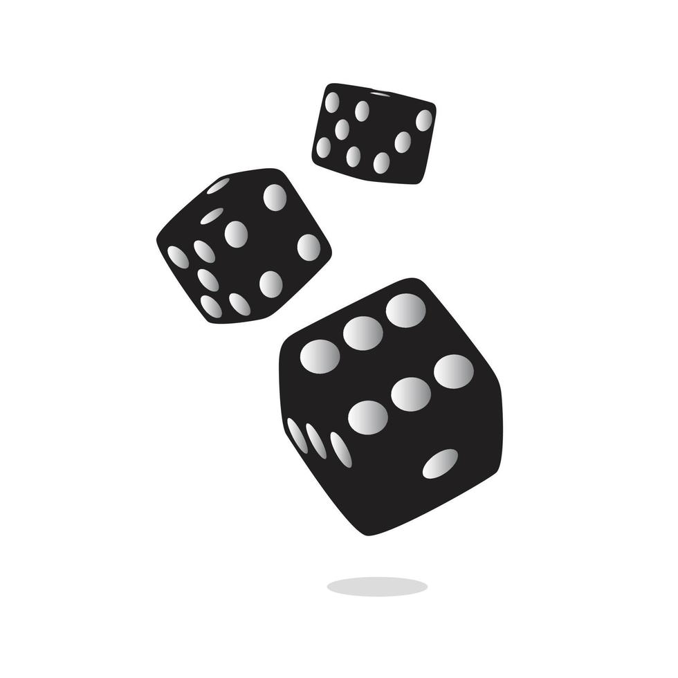 conception créative de dés 3d. véritable icône de vecteur de dés pour les applications de casino et les sites Web.