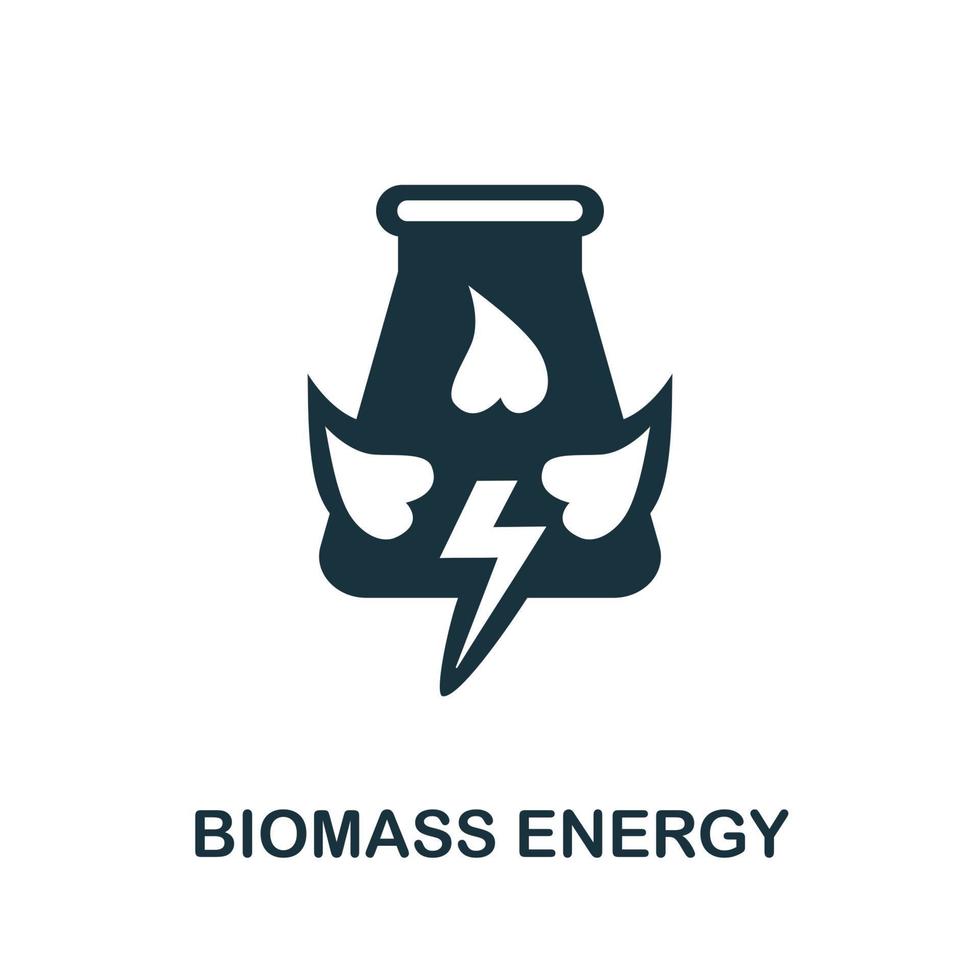 icône de l'énergie de la biomasse. élément simple de collecte d'énergie alternative. icône d'énergie de biomasse créative pour la conception Web, les modèles, les infographies et plus encore vecteur