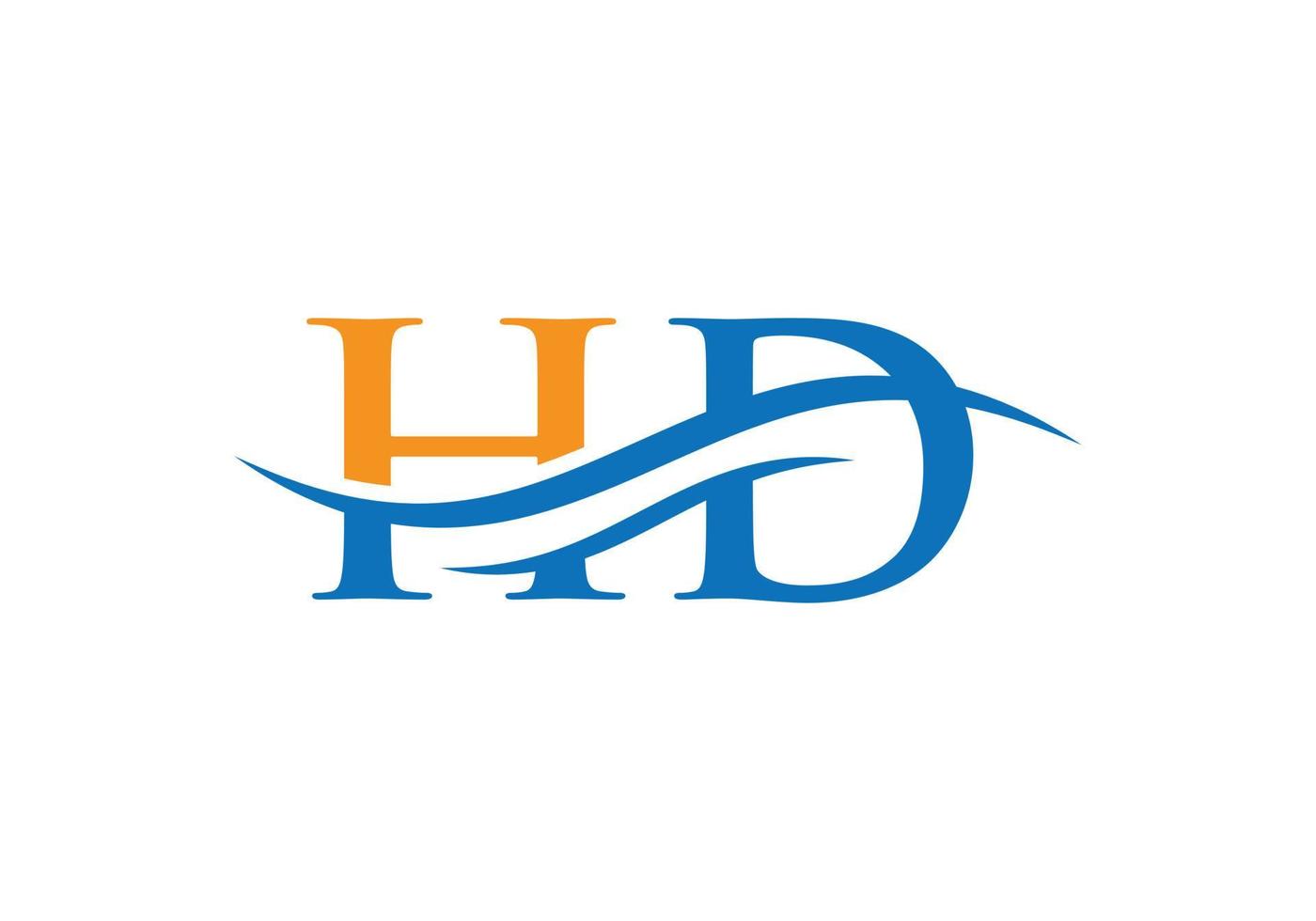 création de logo swoosh letter hd pour l'identité de l'entreprise et de l'entreprise. logo hd vague d'eau à la mode moderne vecteur