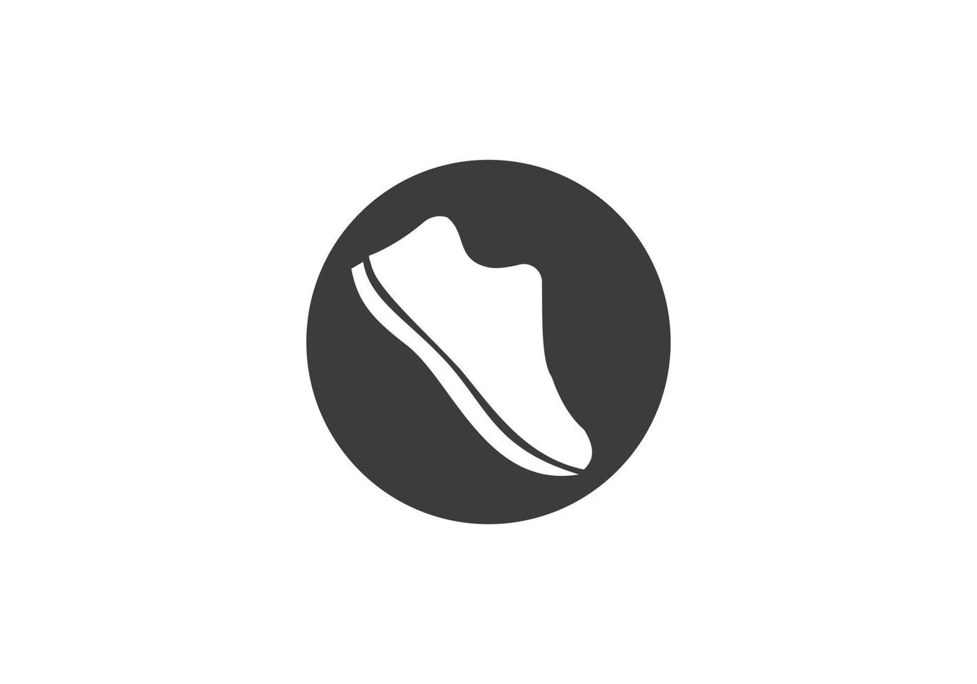 chaussure de sport. modèle de vecteur de logo en cours d'exécution avec concept de chaussure. chaussure, icône, logo, vecteur