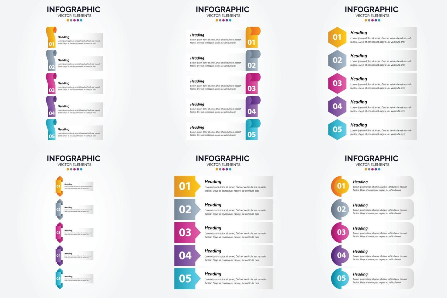 infographie d'illustration vectorielle lumineuse et colorée définie pour la publicité dans les brochures. dépliants. et revues. vecteur