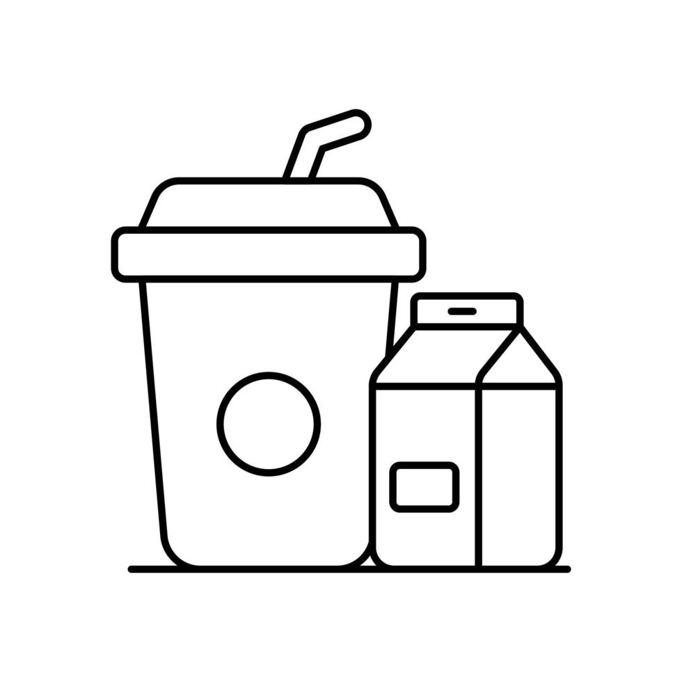illustration de style de ligne d'icône de vecteur de boisson. fichier eps10