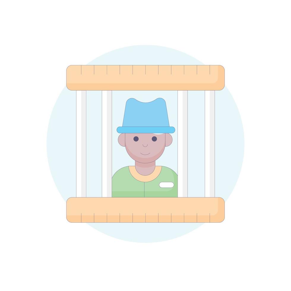 vecteur de prison avec illustration de style d'icône de fond. fichier eps10