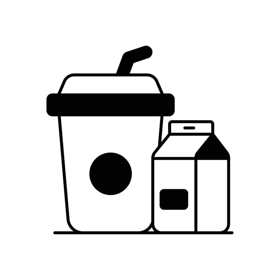 illustration de style glyphe d'icône de vecteur de boisson. fichier eps10