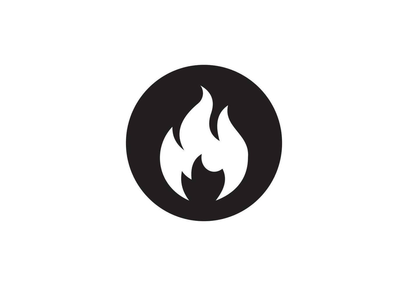 logo du feu. brûlure de flamme de feu, icône de ligne noire vectorielle. avertissement inflammable ou étiquette de nourriture épicée, signe de flamme de feu brûlant vecteur