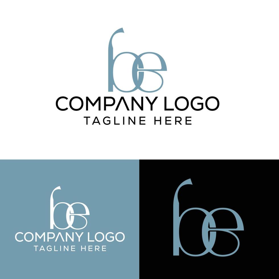 lettre initiale be logo design monogramme créatif moderne signe symbole icône vecteur