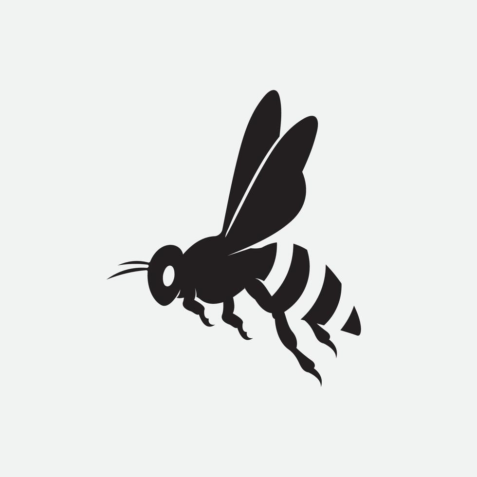 logo d'abeille logo d'icône de conception d'illustration vectorielle vecteur