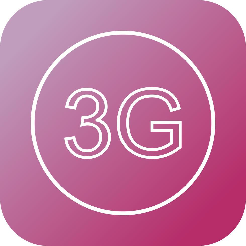 belle icône de vecteur de ligne 3g