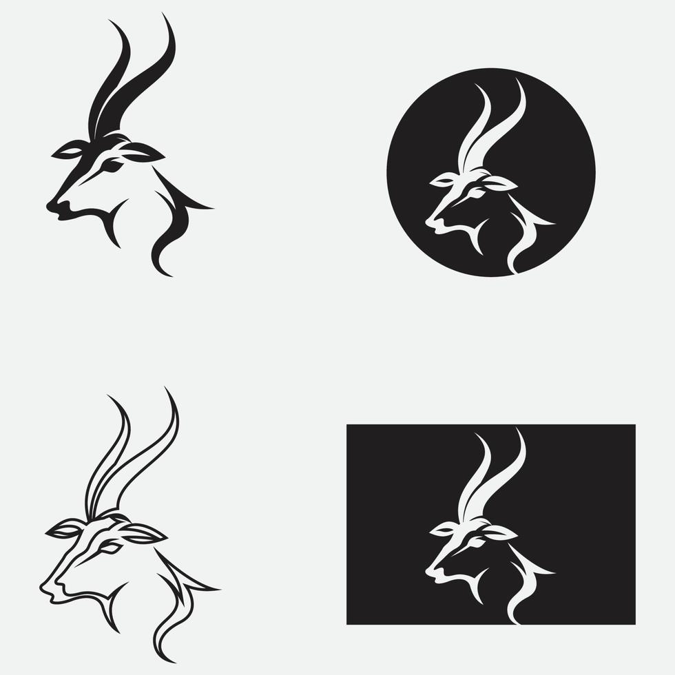 antilope logo illustrations vectorielles design icône logo vecteur