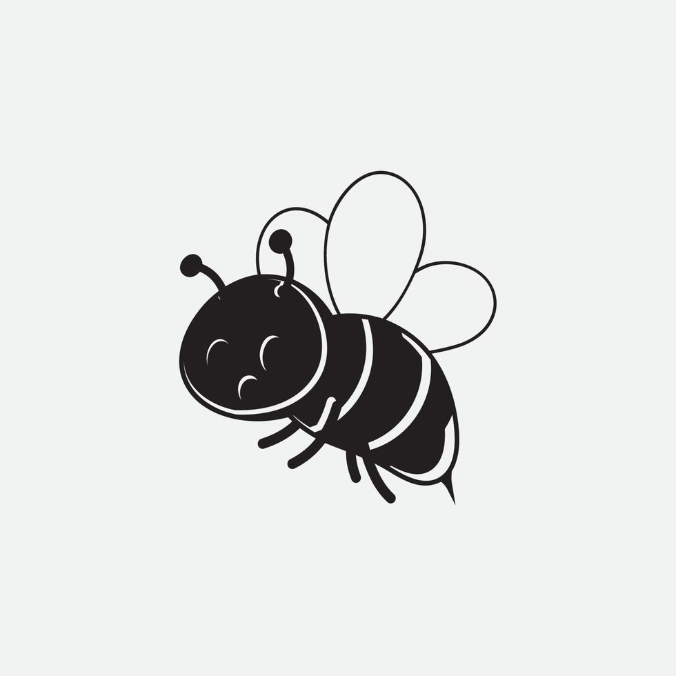 logo d'abeille logo d'icône de conception d'illustration vectorielle vecteur