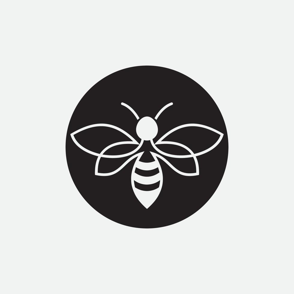 icône de conception d'illustrations de logo d'abeille vecteur