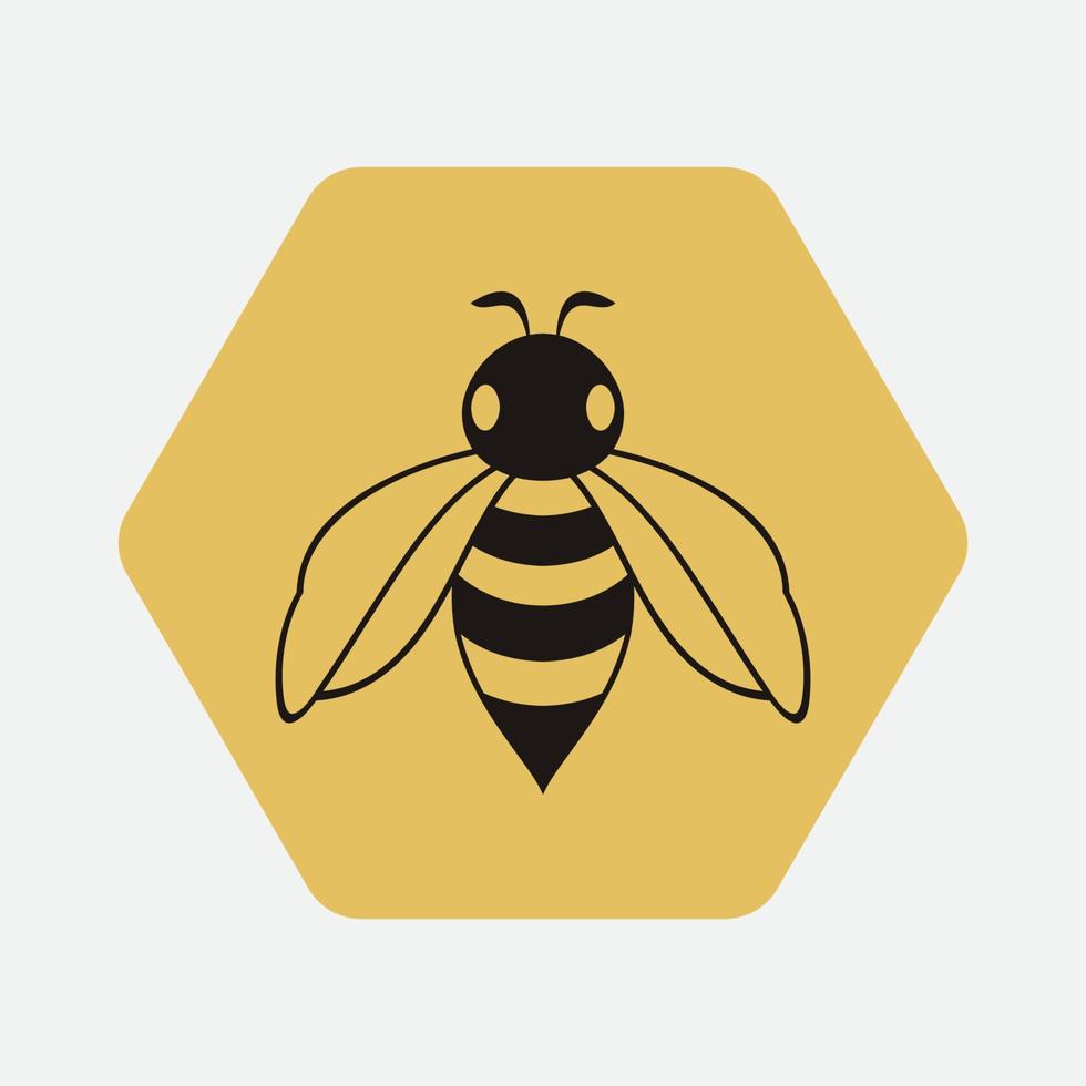 icône de conception d'illustrations de logo d'abeille vecteur