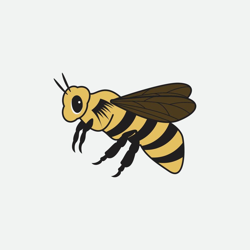 logo d'abeille logo d'icône de conception d'illustration vectorielle vecteur