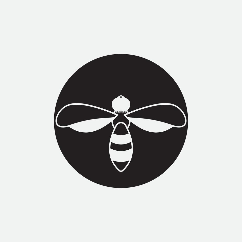 icône de conception d'illustrations de logo d'abeille vecteur