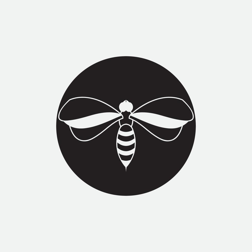 icône de conception d'illustrations de logo d'abeille vecteur